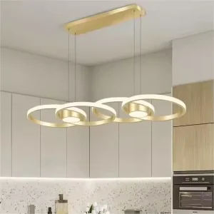 TY390 Simple Gold Circle Dining Room Pendant Lamp