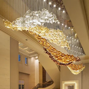 TY364 Customized Artistic Hotel Lobby Crystal Pendant Chandelier