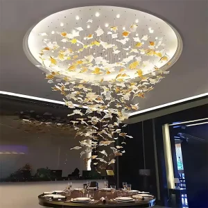 TY366 Glass Large High Staircase Led Luxury Crystal