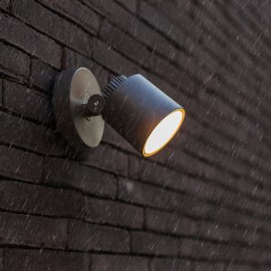 TY421 Camera Shape Metal/Acrylic Outdoor Waterproof Wall Lamp Spotlight, Black